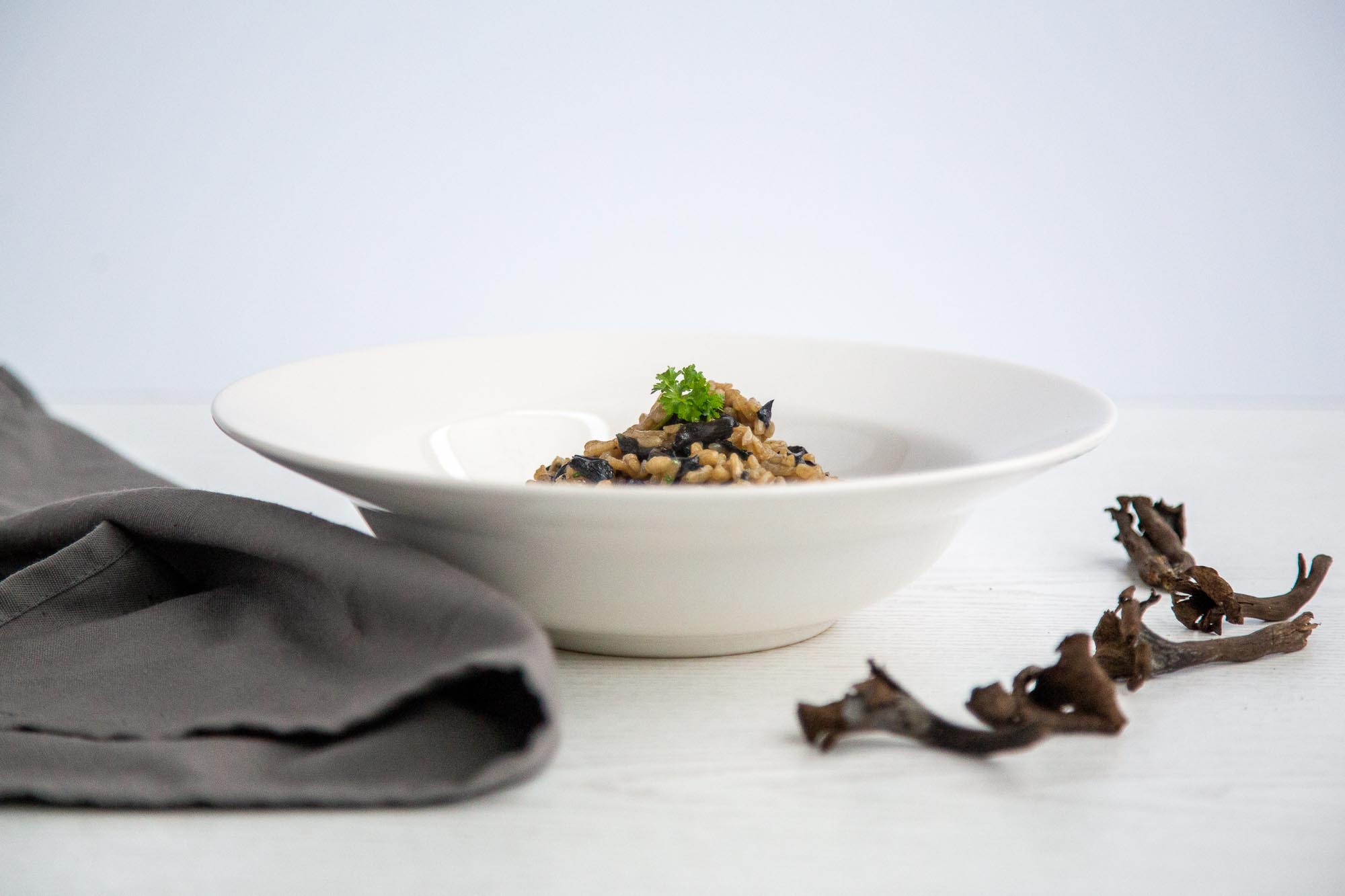 Black Trumpet Risotto - Foraged