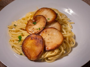 Scallop Scampi with King Trumpet Mushrooms