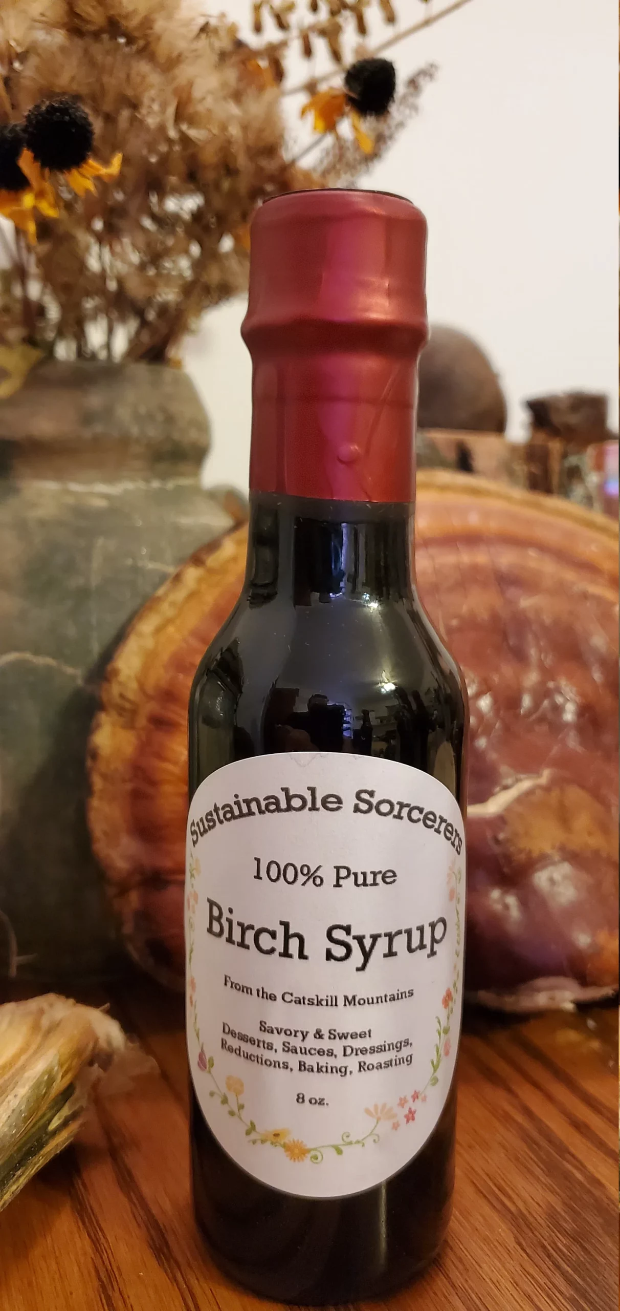 Catskill Forests Wild crafted Sweet and savory Birch Syrup 5oz Foraged
